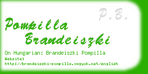 pompilla brandeiszki business card